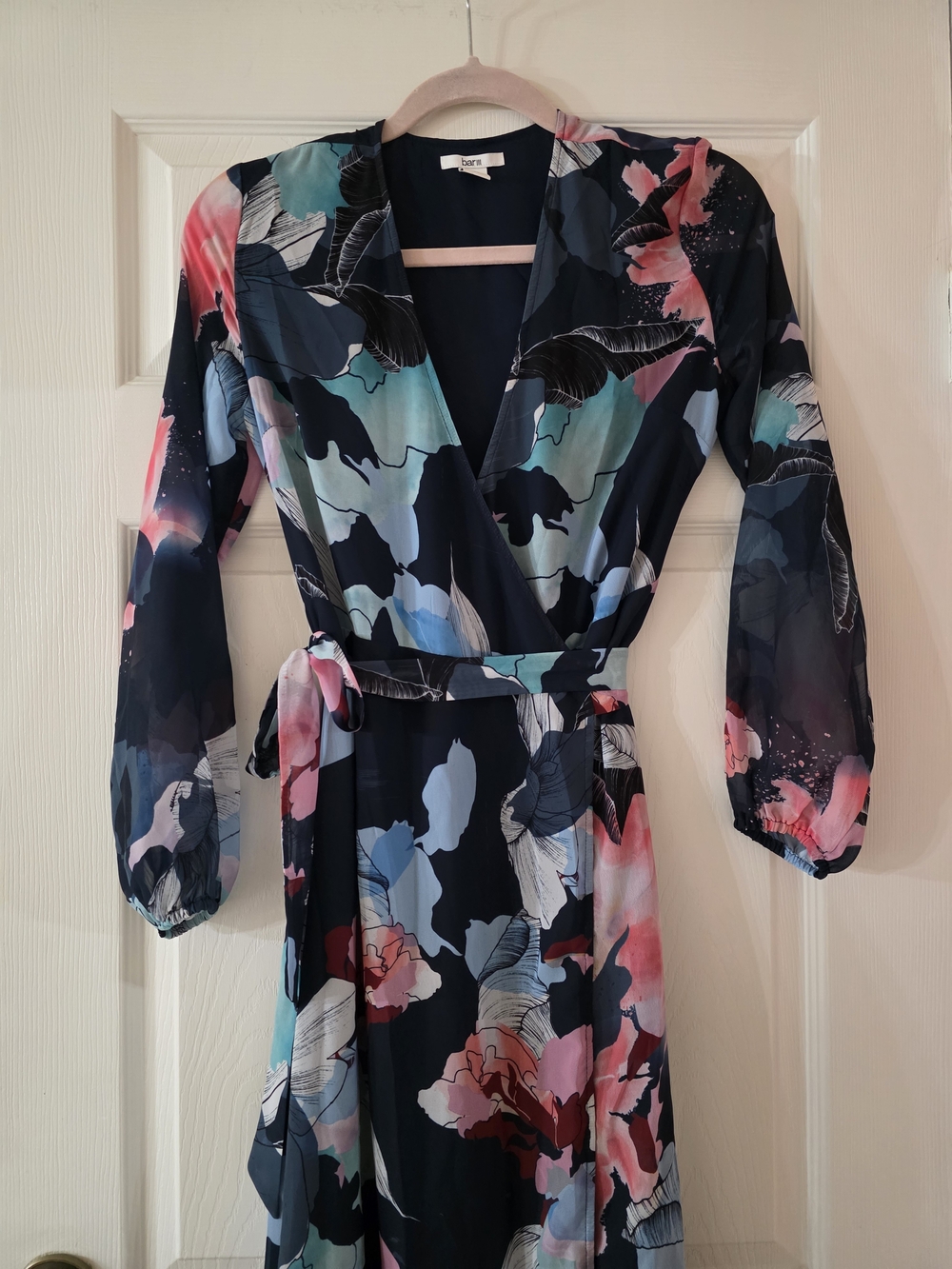Bar /// Navy Floral Wrap Dress